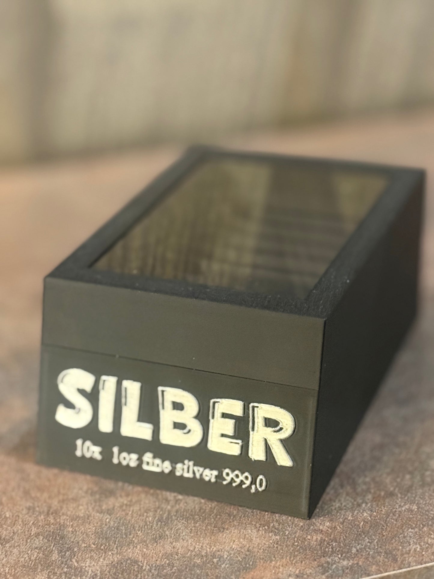 Sammlerbox für 10x 1oz Silberbarren in Blister / Plexikapsel