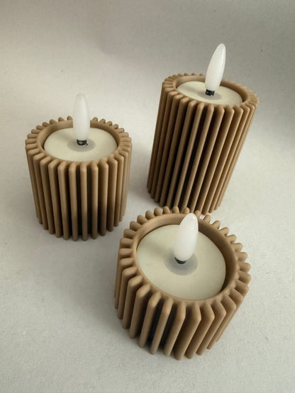 Teelichthalter, minimalistisch modern, für LED Lichter... 3er Set