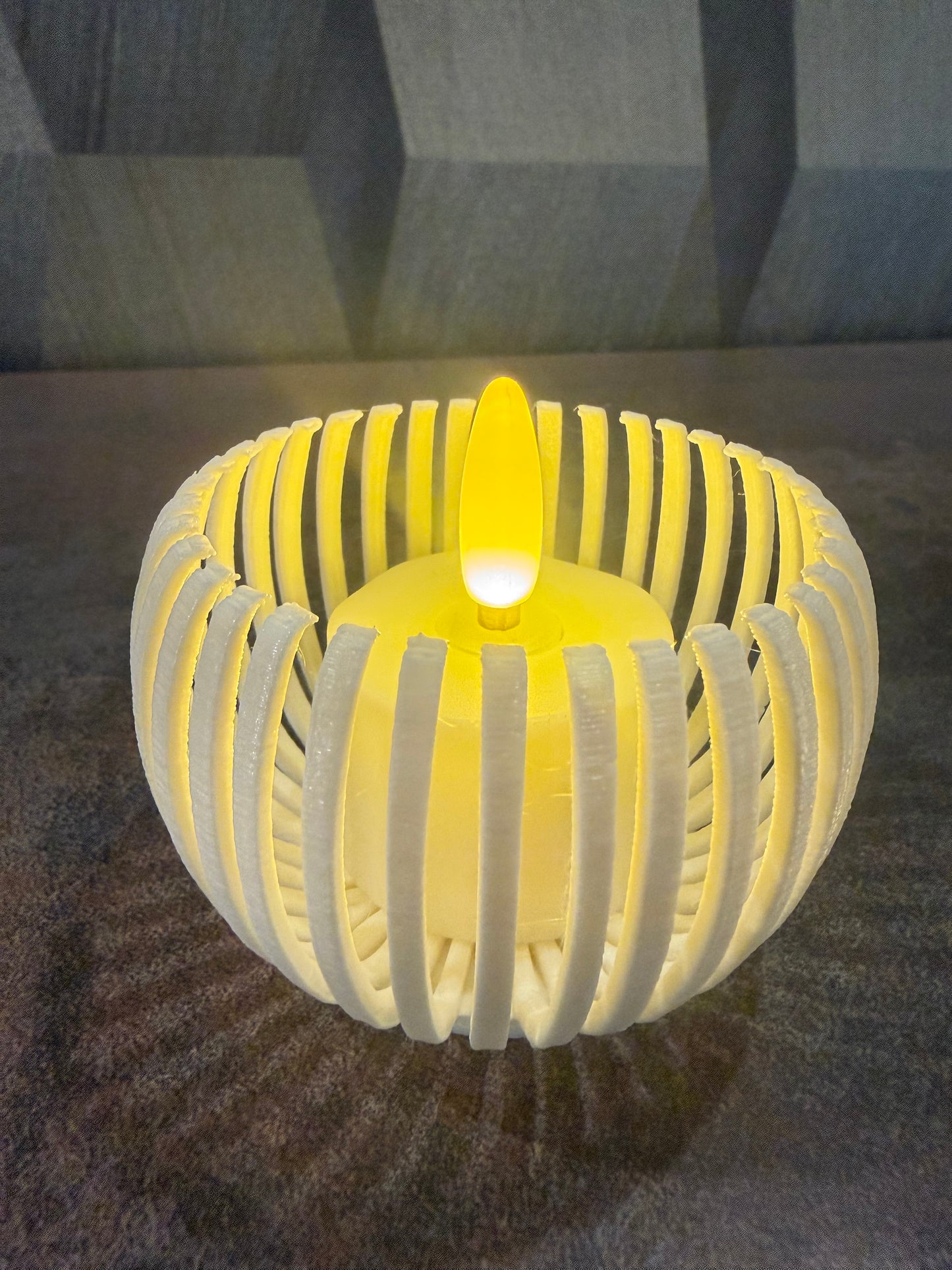 Teelichthalter, minimalistisch modern, incl. LED Lichter 3er Set