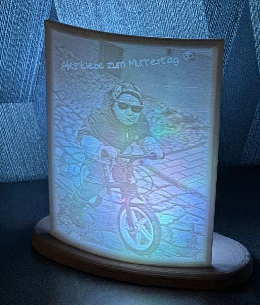 Personalisiertes 3D Lichtbild, Nachtlicht, in verschiedenen Größen , Top Geschenkidee
