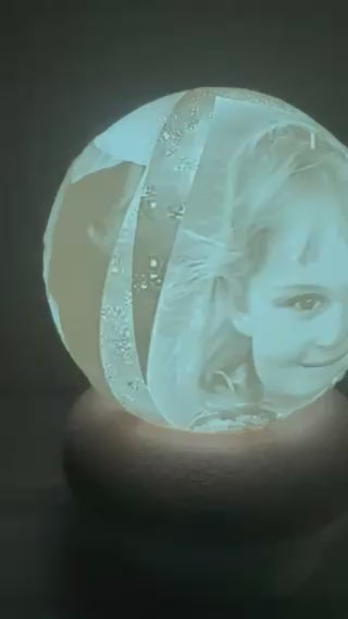 Schneekugel, Fotokugel, 3D Lampe mit eigenen Bildern